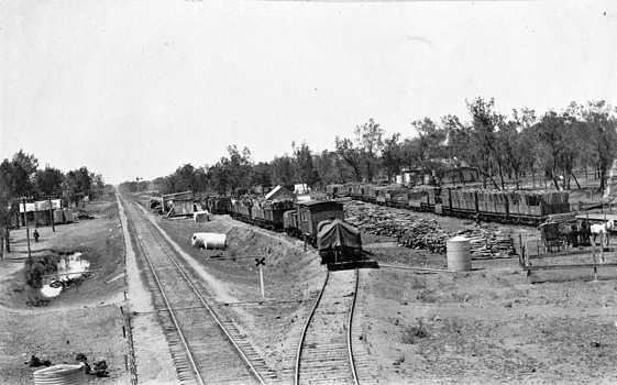 Railway sidings, Red Cliffs Station, 1924