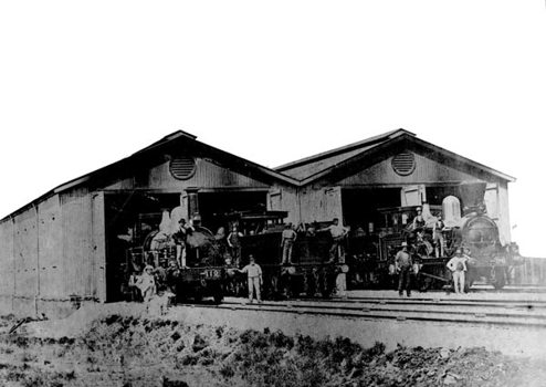 B class steam locomotives, Benalla depot, 1880s