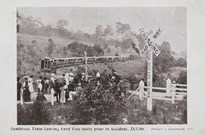 Gembrook train leaving Ferntree Gully prior to an accident, 28 January 1906