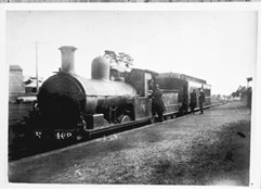 Old R class steam locomotive no. 469, Kew Railway Station