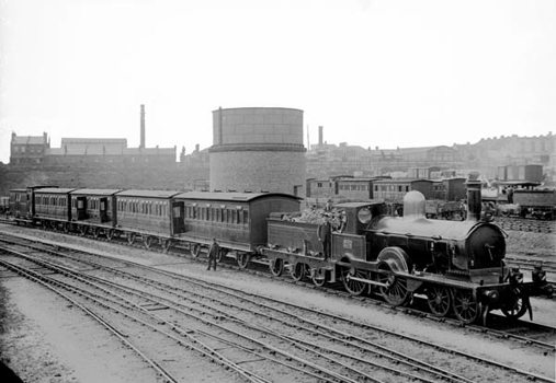 A class steam locomotive no. 204, Spencer Street yard, circa 1885