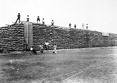 Wheat stack, Jeparit, circa 1895