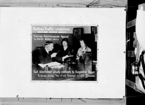 Poster promoting Victorian Railways advertising space