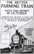 Advertising poster issued by Victorian Railways to promote a visit of "The Better Farming Train" to Neerim