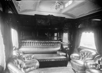 Interior of carriage for royal visit, 1920