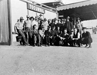 Station staff and other railway workers, Tocumwal Station, circa 1930