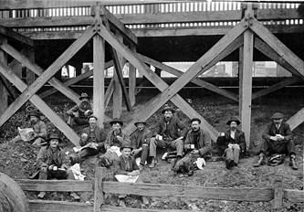 Staff having a tea break, Melbourne, circa 1913