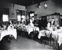Staff in railway refreshment rooms, Maryborough Station, late 1920s