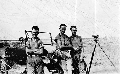 Surveyors on the Millewa line, circa 1920