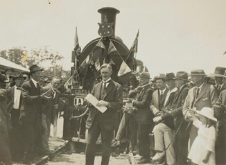 Commissioner Carter opening Red Hill Station, 2 December 1921