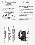 Printed information regarding the Sale Railway Social Club