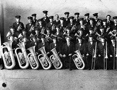 Members of the Newport workshops band, Ballarat, 1923