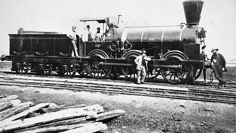 P class locomotive no. 7, circa 1865