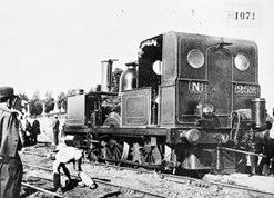 N class steam locomotive no. 252, derailed