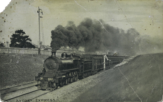 A2 class steam locomotive no. 828 hauling the Sydney Express, pre-1930