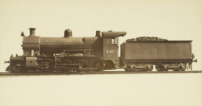 K class steam locomotive with 2-8-0 wheel arrangement operated by Victorian Railways from 1922