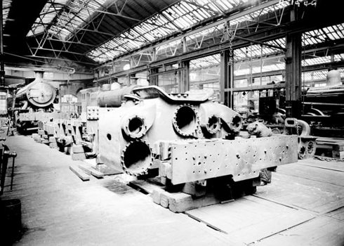 S class steam locomotive cylinder