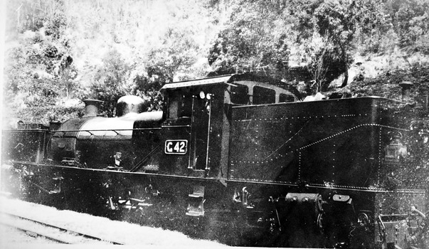 Garratt-type locomotive no. C42, circa 1945