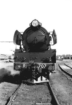 R class locomotive no. 707, Newport workshops, 4 September 1973