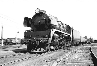 R class steam locomotive no. 707, Newport workshops, 1 September 1973