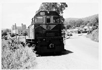 Y class diesel locomotive no. 106 at La La Crossing, 26 November 1964