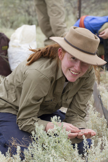 Woman researcher in the field