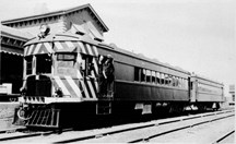 Beetle rail motor, Echuca Railway Station, 10 April 1949