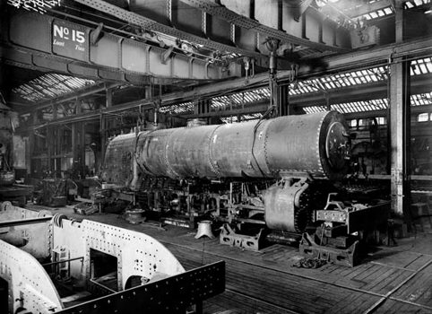 S class steam locomotive boiler and firebox