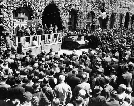 Handing over the first Bren Gun Carrier, Newport