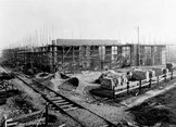 Construction of Jolimont running sheds, 3 June 1914
