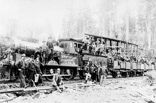 Victoria's first load of Korumburra coal, Coal Creek, 28 October 1892