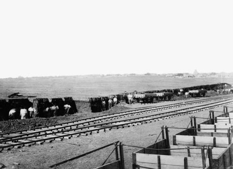 Excavation at junction of north-east and main lines