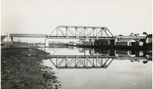 The completed Maribyrnong River Bridge on the South Kensington to West Footscray line, Kensington, 1928