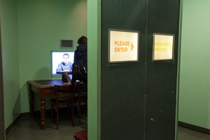 Interview room at Immigration Museum
