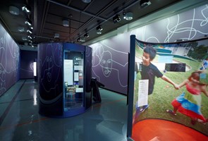 Different learning pods displays in Identity: yours, mine, ours exhibition 