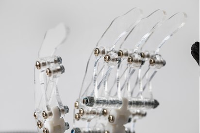 Detail of Fingers of Actuating Prosthetic Hand