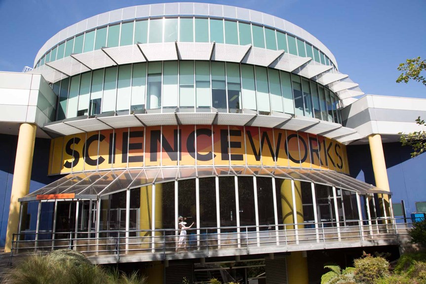 Front view of Scienceworks Museum