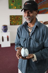 Eric Brown's carved emu egg
