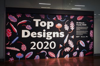 Exhibition graphic panel "Top Designs 2020"