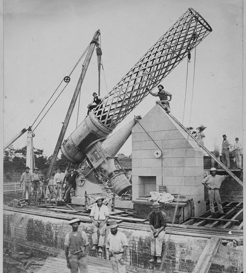 Erection of Great Melbourne Telescope, 1869.