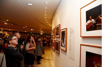 Visitors at Birrarung Gallery exhibition opening