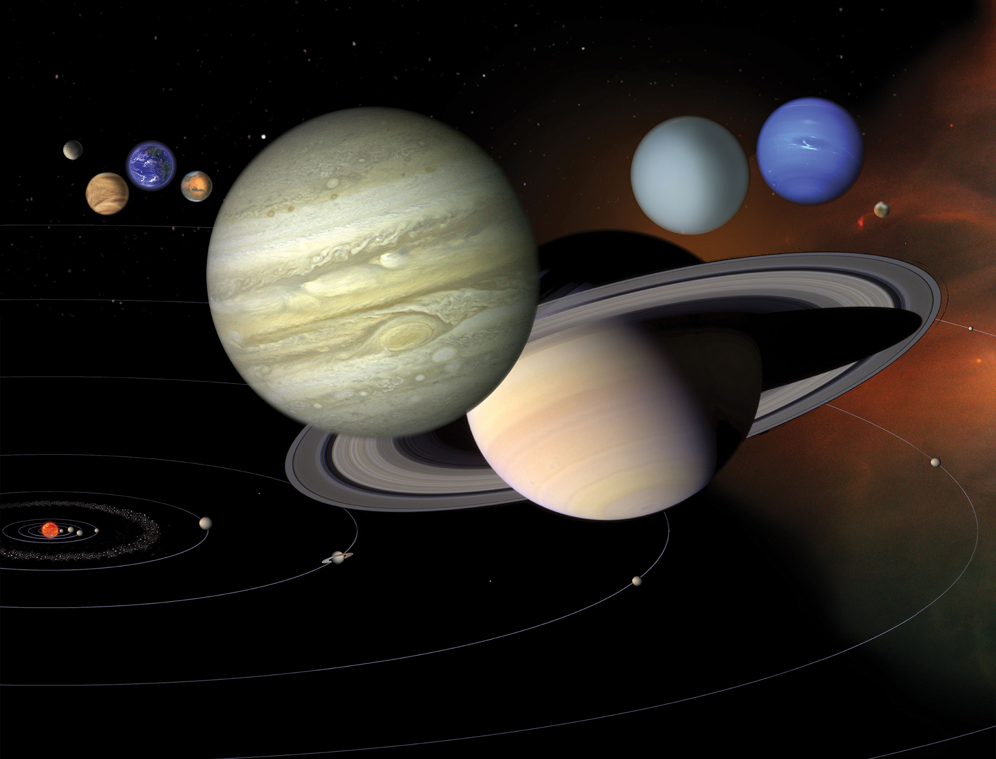 known satellites planets chart