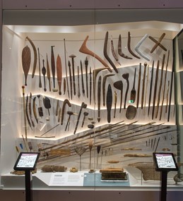Aboriginal tool in a showcase