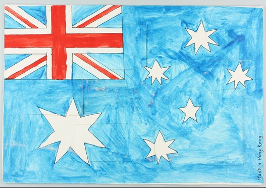 Painted Australian flag