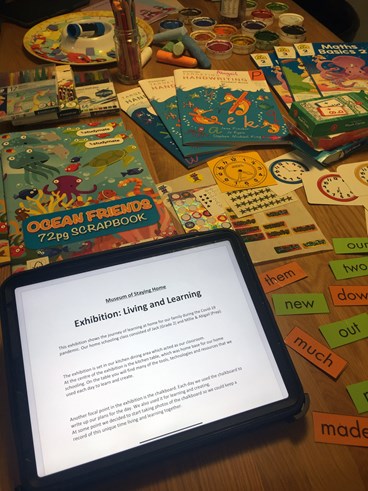 iPad on a table displaying learning materials