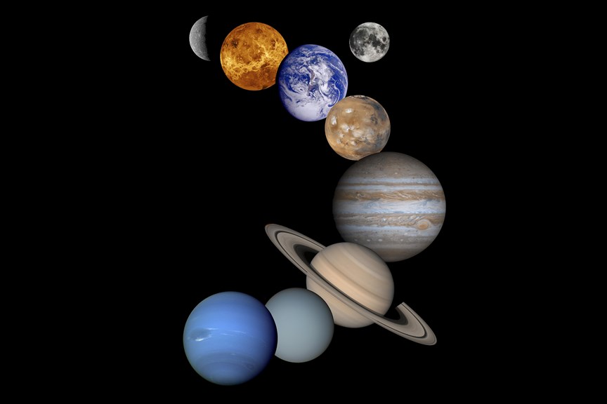 illustrations of the solar system