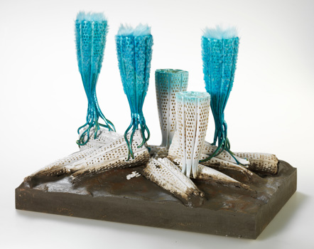 Archaeocyatha model, sponge-like reef-builders from Cambrian period
