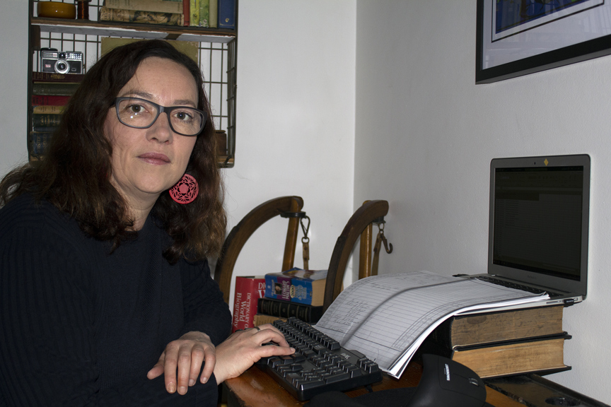 Jane Manallack working from home