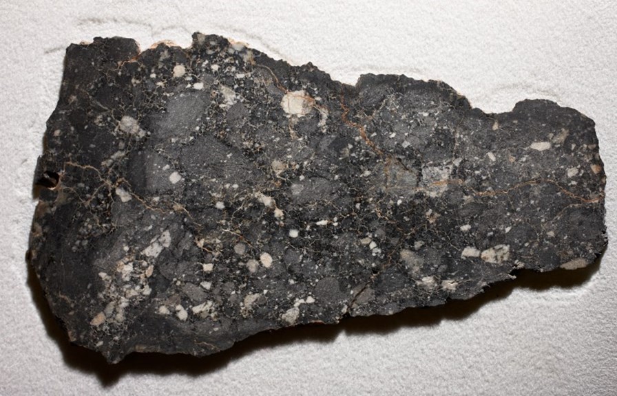 A rock that resembles a chunk of concrete.