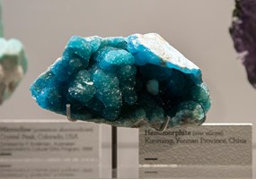 Colourful minerals display at the Dynamic Earth exhibition
